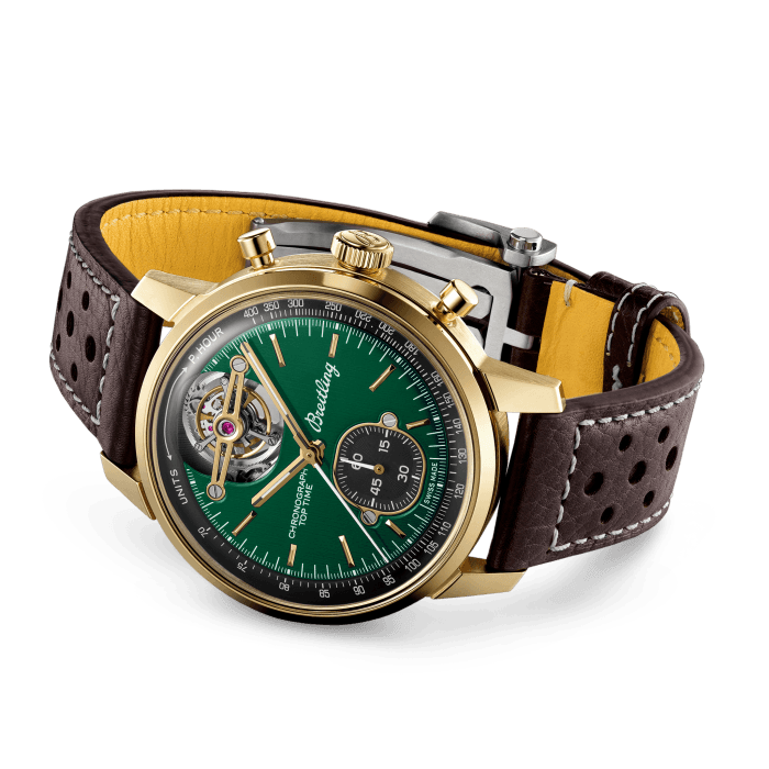 Breitling Top Time B21 Shelby Ford Mustang Tourbillon Chronograph Watch - Bronze & Titanium Case for Men | Luxury Sports Timepiece for Car Enthusiasts & Collectors | Perfect for Racing Events, Special Occasions & Investment