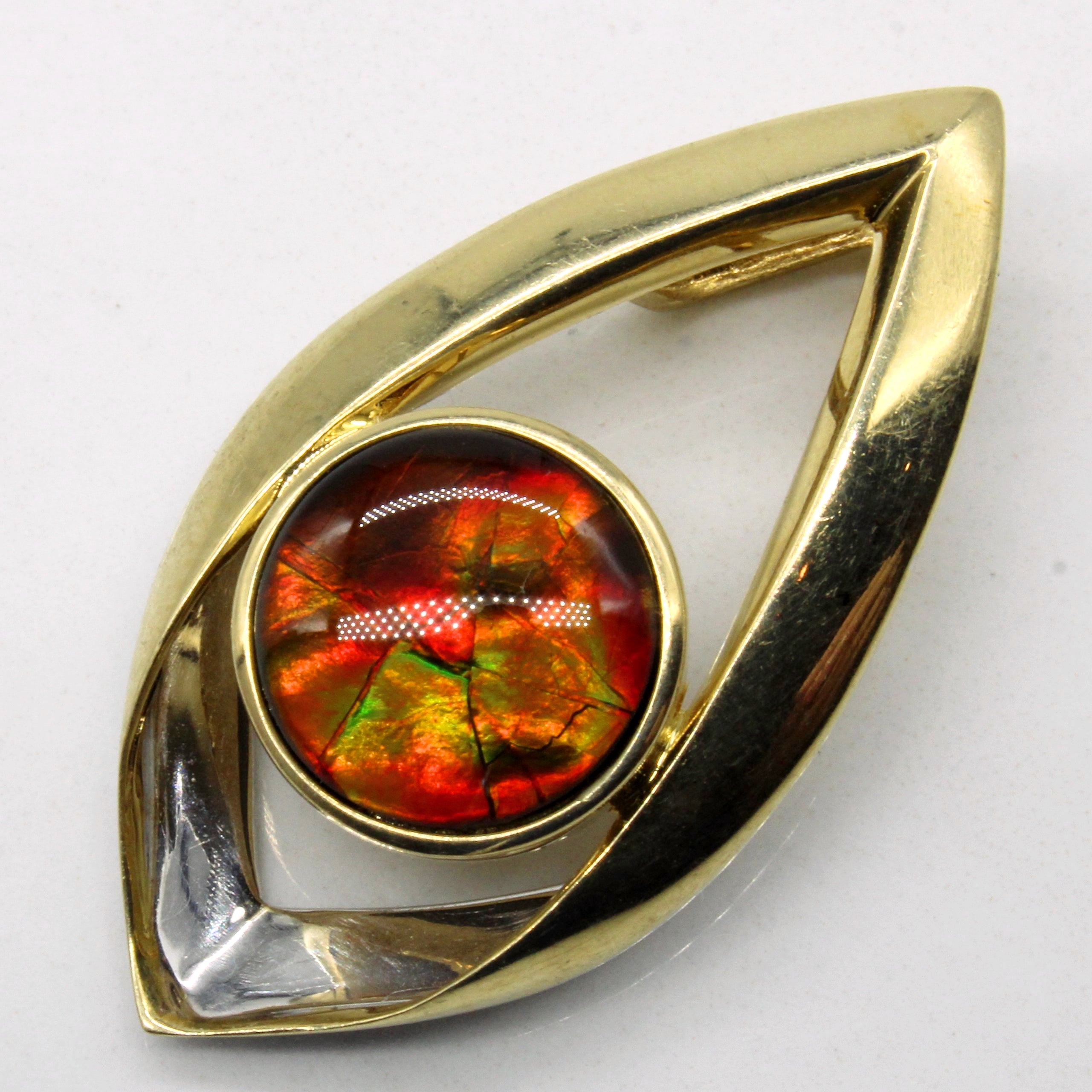 2.50ct Natural Ammolite Pendant Necklace - Rare Iridescent Gemstone Jewelry for Women, Gift for Her - Perfect for Parties, Weddings & Special Occasions