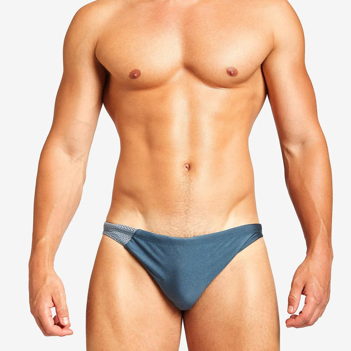 Teamm8 Men's Bass Mesh Swim Brief - Quick Dry, Comfortable Swim Trunks for Beach, Pool & Water Sports - Blue