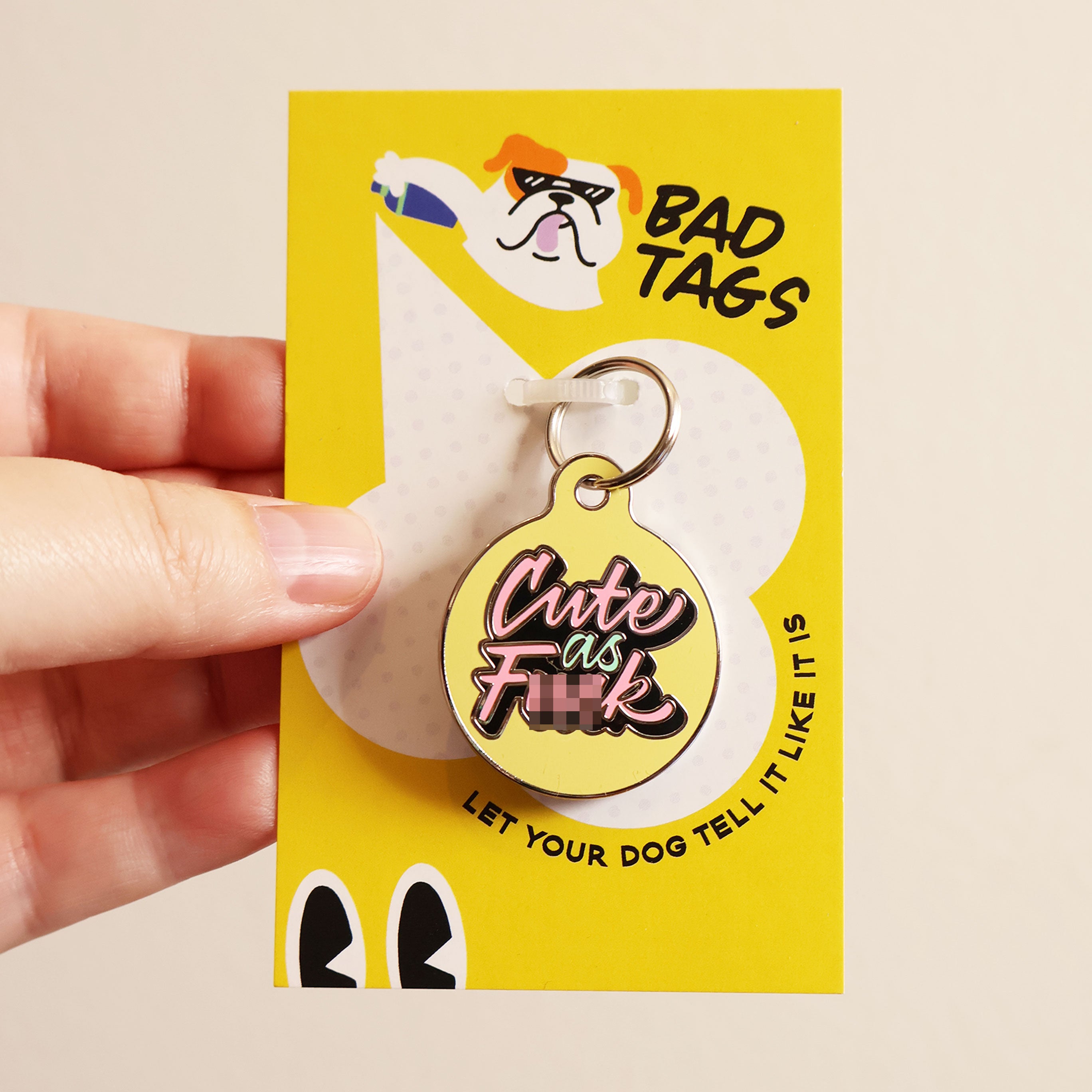Adorable Bad Tags - Funny and Cute Customizable Name Tags for Pets, Kids, and Office Use | Perfect for Pet Collars, School Supplies, and Workplace Identification