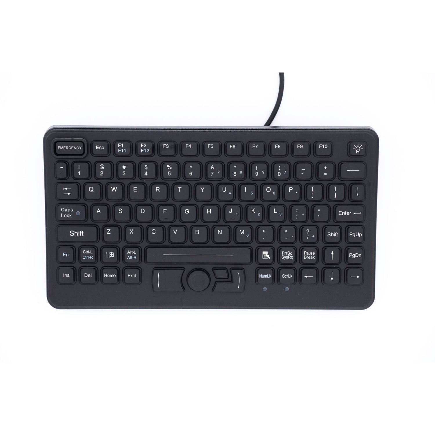 iKey Industrial Keyboard with Emergency Key - Rugged, Waterproof & Dustproof Computer Keyboard for Harsh Environments | Ideal for Factories, Warehouses & Outdoor Use
