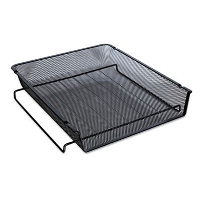 Mesh Stackable Front Load Letter Tray - Black | Organize Mail, Documents & Office Supplies | Perfect for Home, Office & Mailroom Use