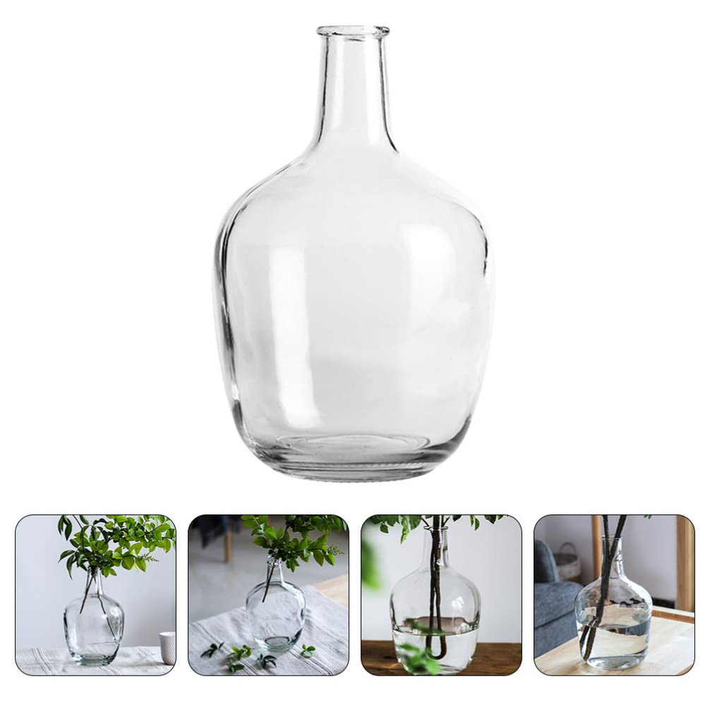 VICASKY Clear Glass Vase for Flowers - Elegant Decorative Floral Holder, Plant Container & Wedding Centerpiece - Perfect for Home Decor, Floral Arrangements, and Special Events