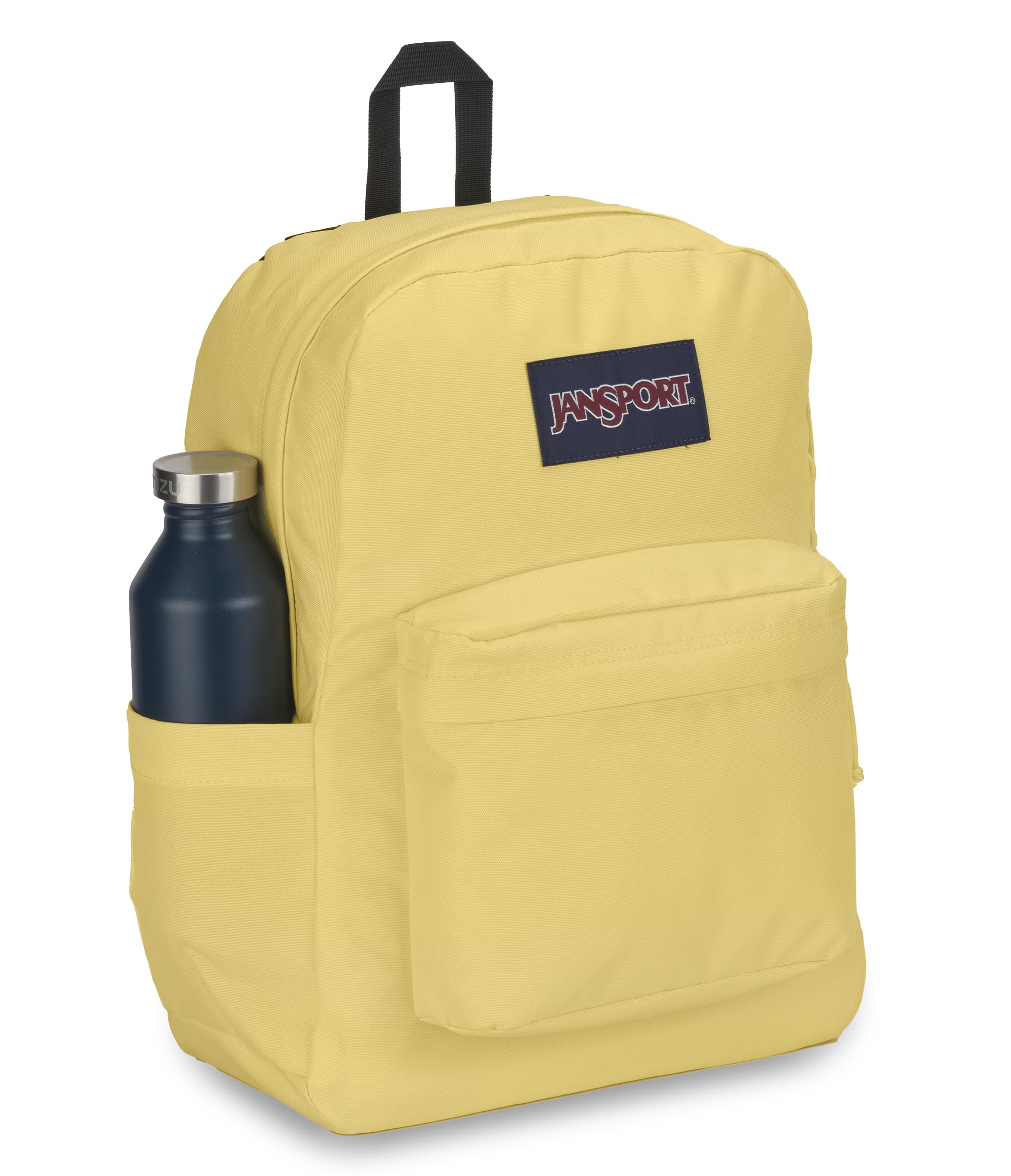 JanSport SuperBreak Backpack - Durable Lightweight School Backpack for College Students & Travel - Pale Banana Color - Perfect for Daily Commute, Campus Life & Weekend Getaways