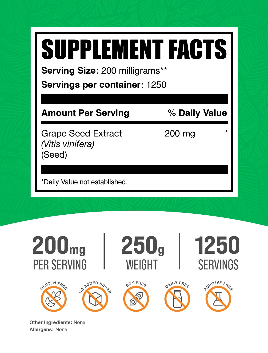 Premium Grape Seed Extract Powder - 100% Pure & Natural Antioxidant Supplement for Skin Health & Immunity Boost | Perfect for Smoothies, Baking & Daily Wellness
