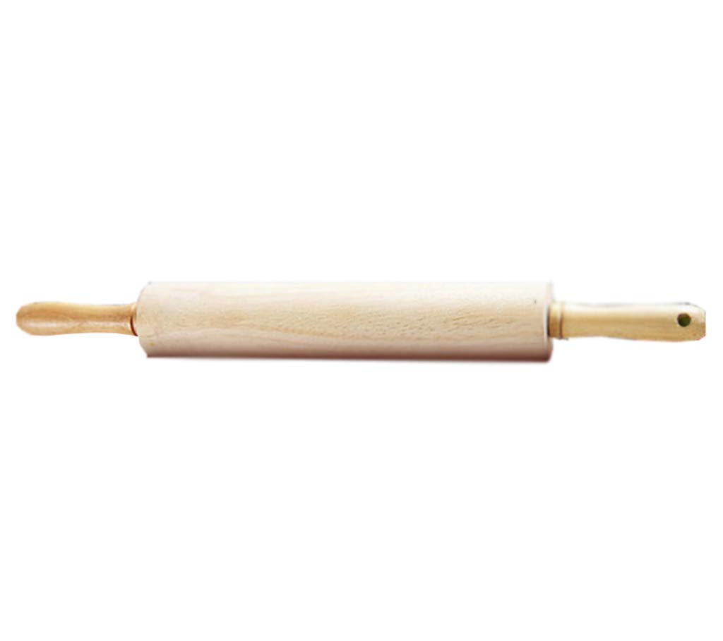 BYCDD 53cm Professional Solid Wood Rolling Pin with Handle - Heavy Duty Dough Roller for Pasta, Pizza, Cookies, Fondant & Pastry Making - Perfect for Baking, Cooking & Kitchen Use