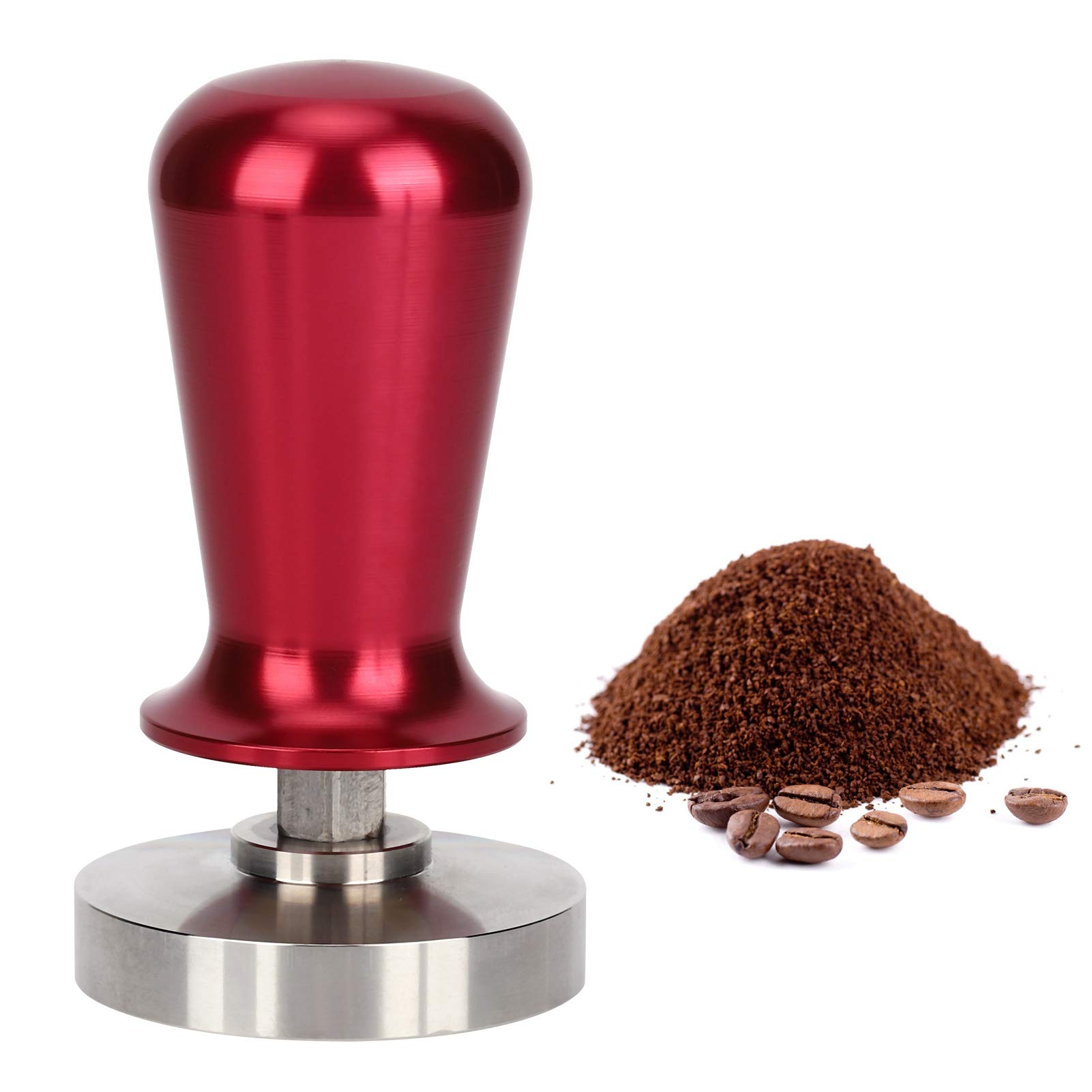 Premium 57.5mm Coffee Tamper - Durable Espresso Powder Press for Home Baristas & Coffee Shops - Perfect Gift for Coffee Lovers (Red) - Ideal for Espresso Machines, French Press & Home Brewing