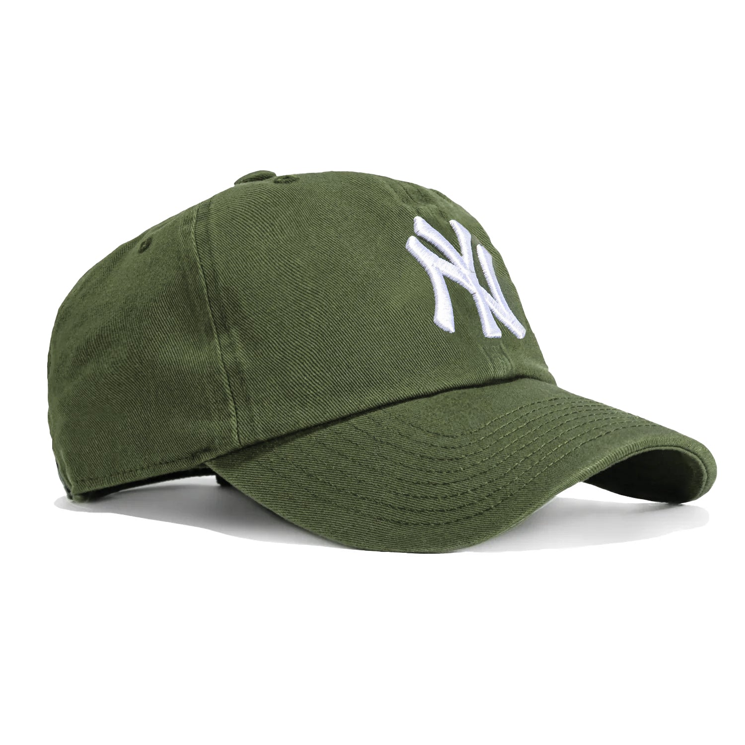 47 Brand New York Yankees Cleanup Adjustable Baseball Cap - Moss Green & White - Perfect for Game Day, Outdoor Sports & Casual Wear
