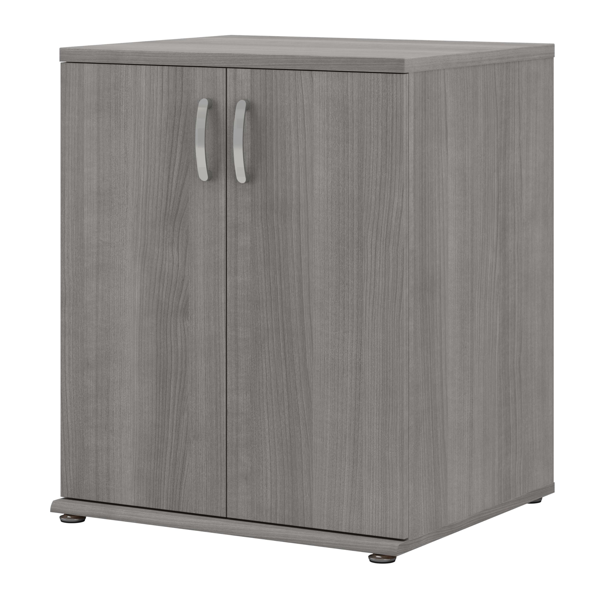 Bush Business Furniture Universal Storage Closet Organizer with Doors & Shelves - Platinum Gray | Office & Home Organization Solution for Files, Supplies & Accessories