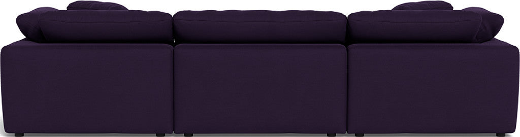 Fluffy 3-Piece Sofa Set - Ultra Soft Plush Fabric Sectional Couch for Living Room, Lounge & Family Room Comfort