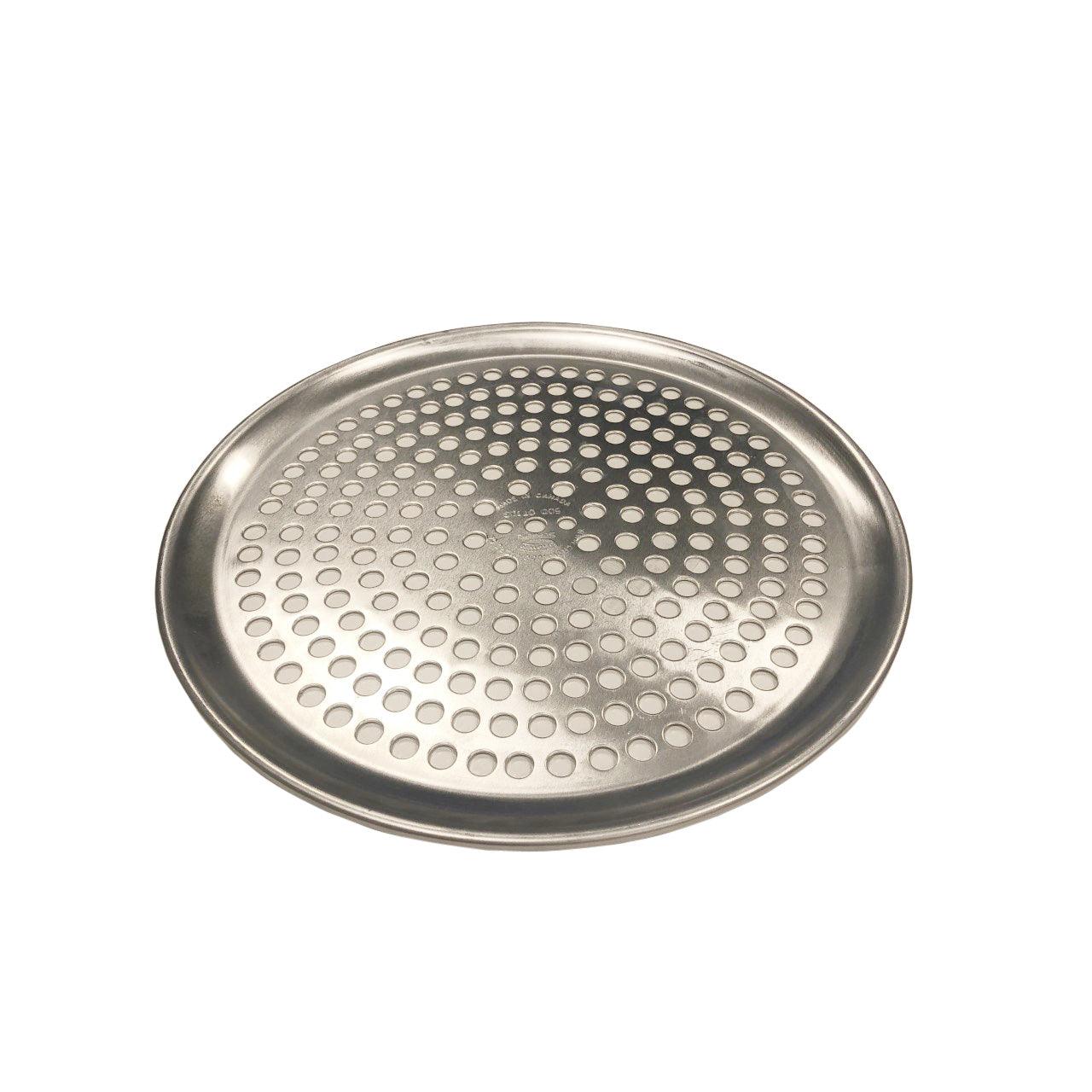 Premium 17-18 Gauge Aluminum Perforated Pizza Pan by Crown Cookware - Perfect for Baking Crispy Homemade Pizzas, Breads & Pastries (Model 500 07174) - Ideal for Home Kitchens, Pizzerias & Commercial Use
