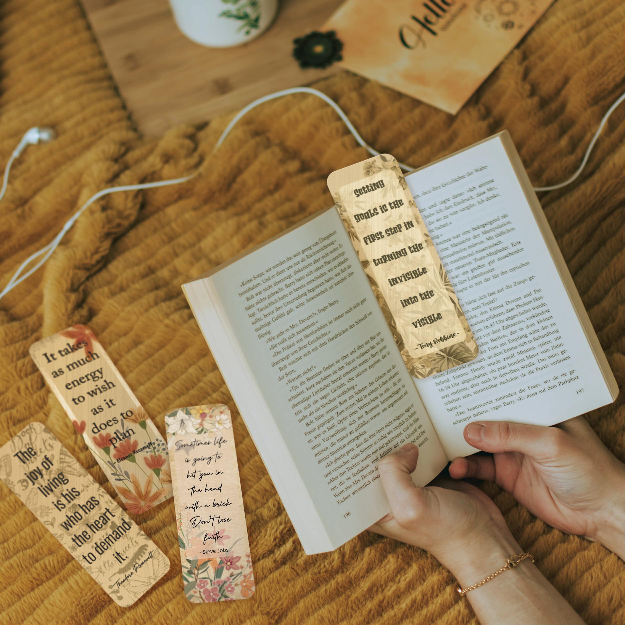 96 Pack Inspirational Floral Bookmarks for Women - Motivational Book Markers for Reading, Bulk Bookmarks for Book Lovers - Perfect for Gifts, Book Clubs & Personal Reading Motivation