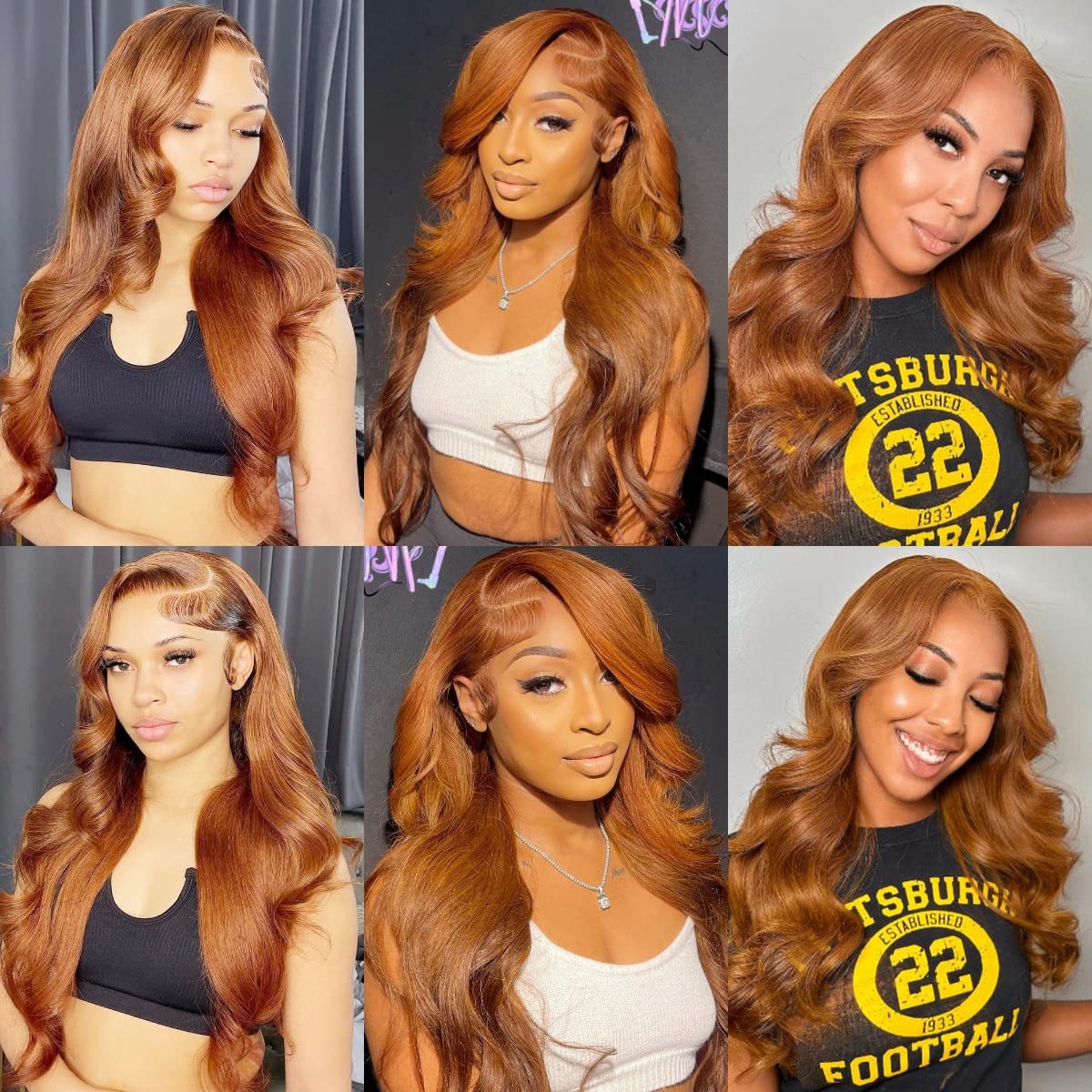 13x4 HD Lace Front Wigs Human Hair - Light Chocolate Brown Orange Ginger Colored Pre Plucked with Baby Hair - 22 Inch Wavy Lace Front Wig for Women | Perfect for Daily Wear, Parties & Special Occasions