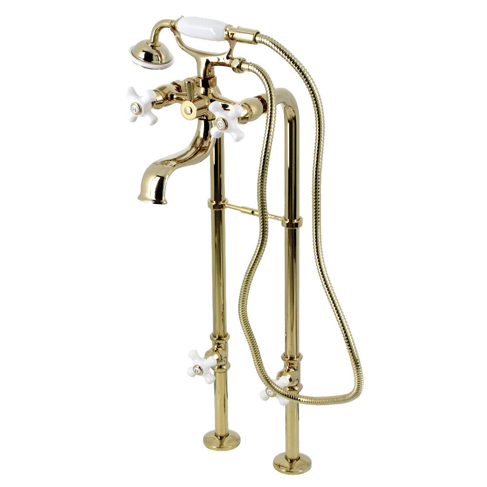 Kingston Freestanding Clawfoot Tub Faucet Set with Supply Line - Vintage Style Bathroom Fixture for Classic & Modern Bathrooms | Perfect for Clawfoot Tubs, Antique Bathrooms & Luxury Spa Retreats