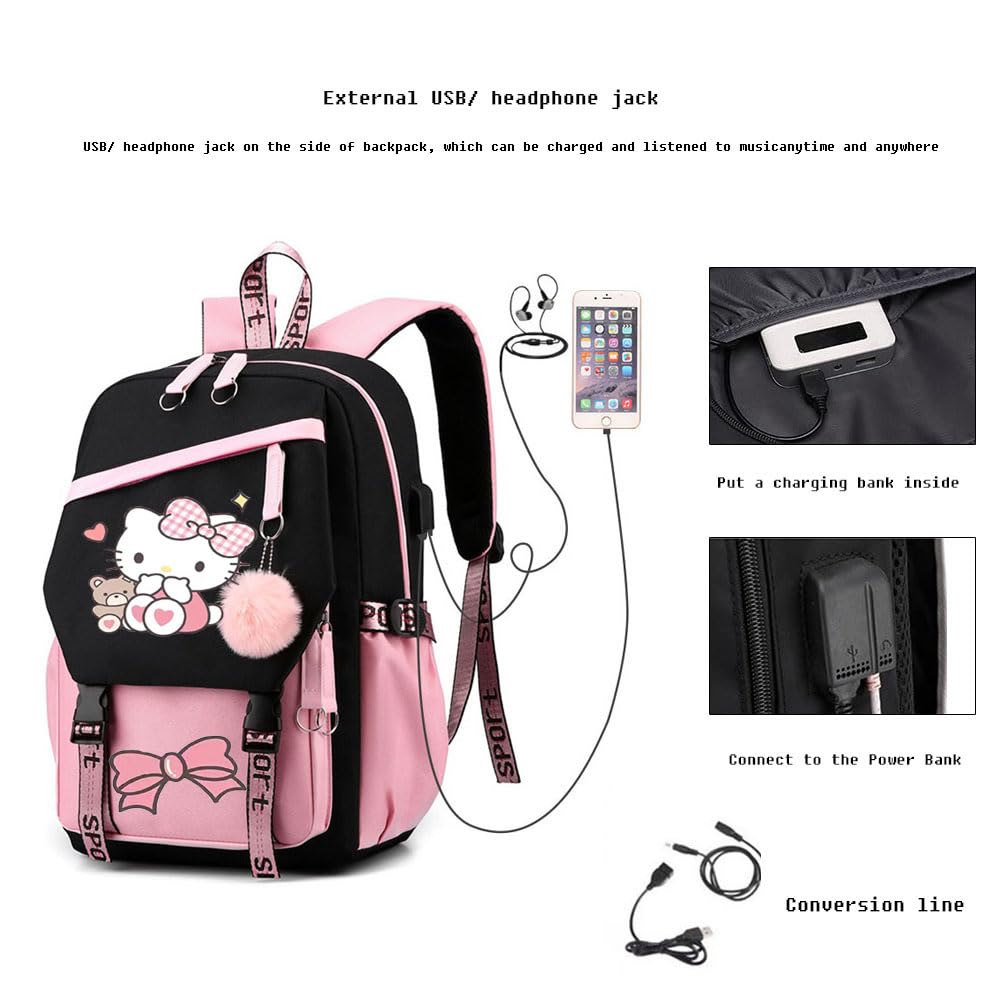 Casual Laptop Backpack with USB Charging Port - Lightweight School Backpack for College Students, Boys & Girls - Perfect for Travel, Work & Daily Commute