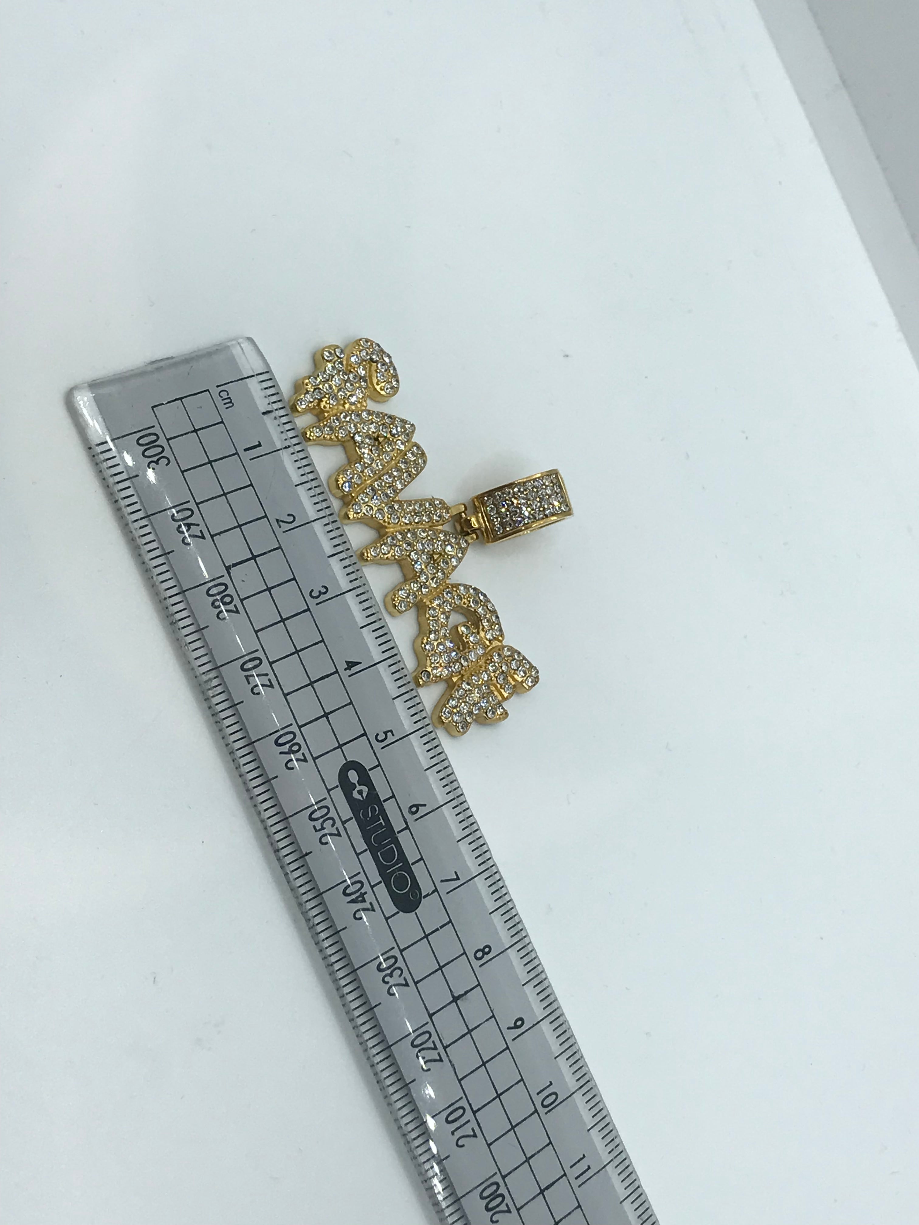 Men's Iced Out Hip Hop Pendant Necklace - Savage Style Bling Jewelry for Rappers & Hip Hop Fans - Perfect for Concerts, Parties & Streetwear Fashion