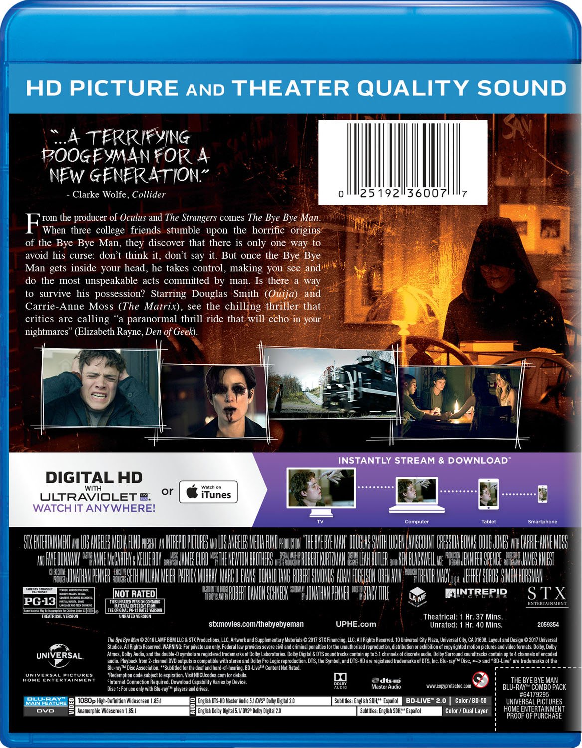 The Bye Bye Man [Blu-ray] - Horror Movie on Blu-ray Disc | Perfect for Movie Nights & Halloween Scares