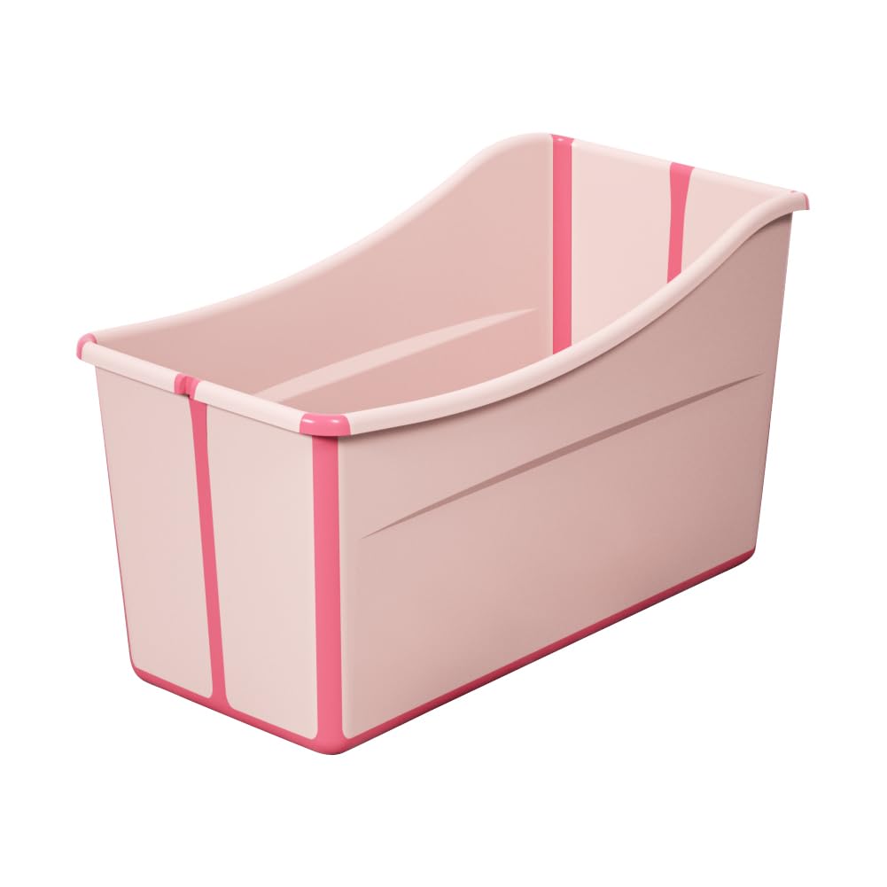Foldable Baby Bathtub for Toddlers - Large Collapsible Portable Bathtub for Kids, Infants & Petite Adults - Lightweight Travel Bathtub for Home, Nursery & Outdoor Use