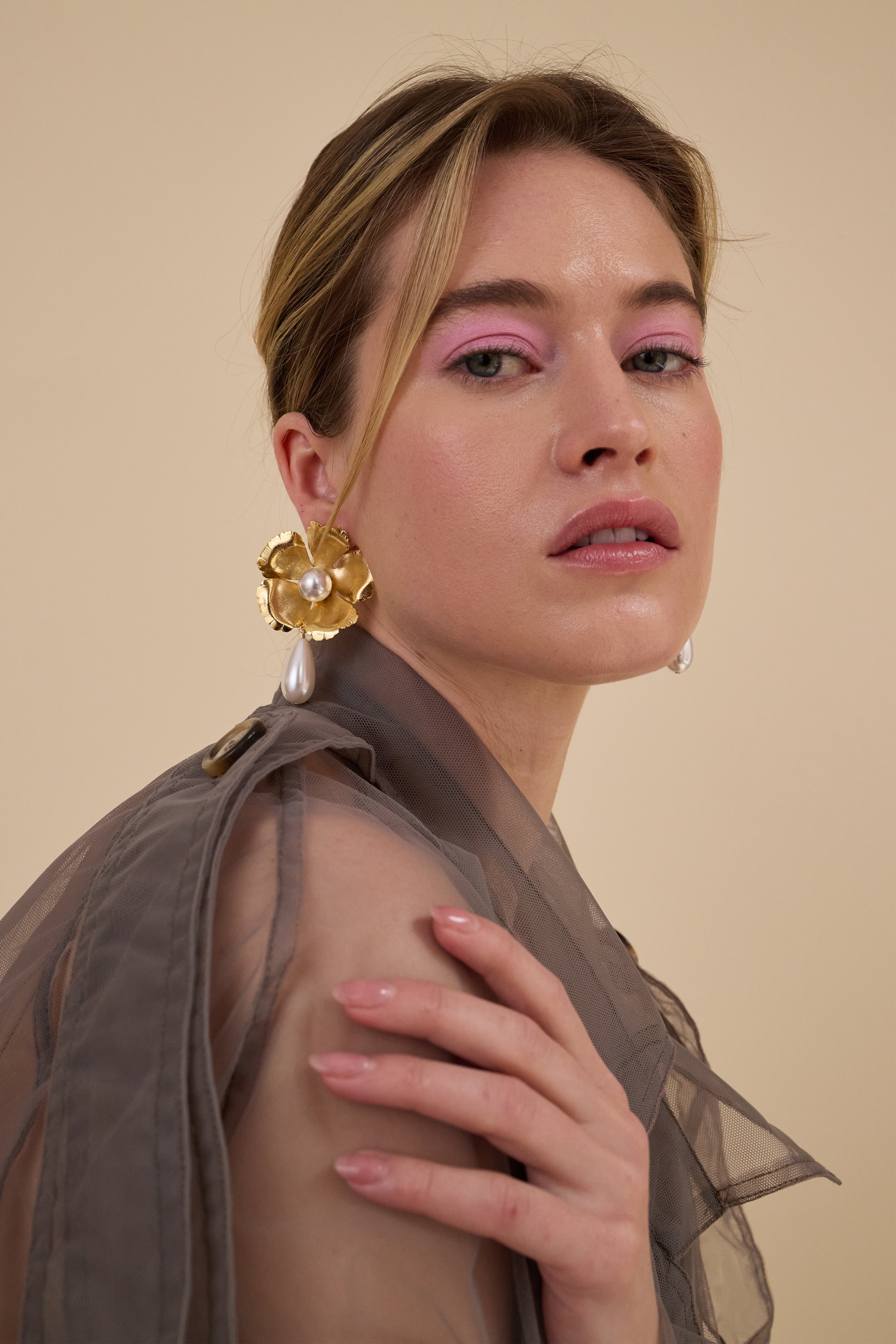 Eden Pearl Teardrop Earrings for Women - Elegant Dangle Pearl Jewelry for Wedding, Party & Special Occasions