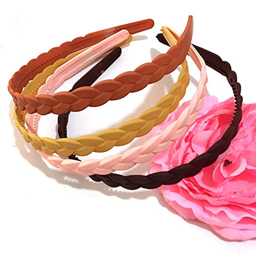 12pcs Trendy Plastic Headbands for Women & Girls - Non-Slip Teeth Design for Secure Hold - Perfect for School, Sports, Workouts and Everyday Styling