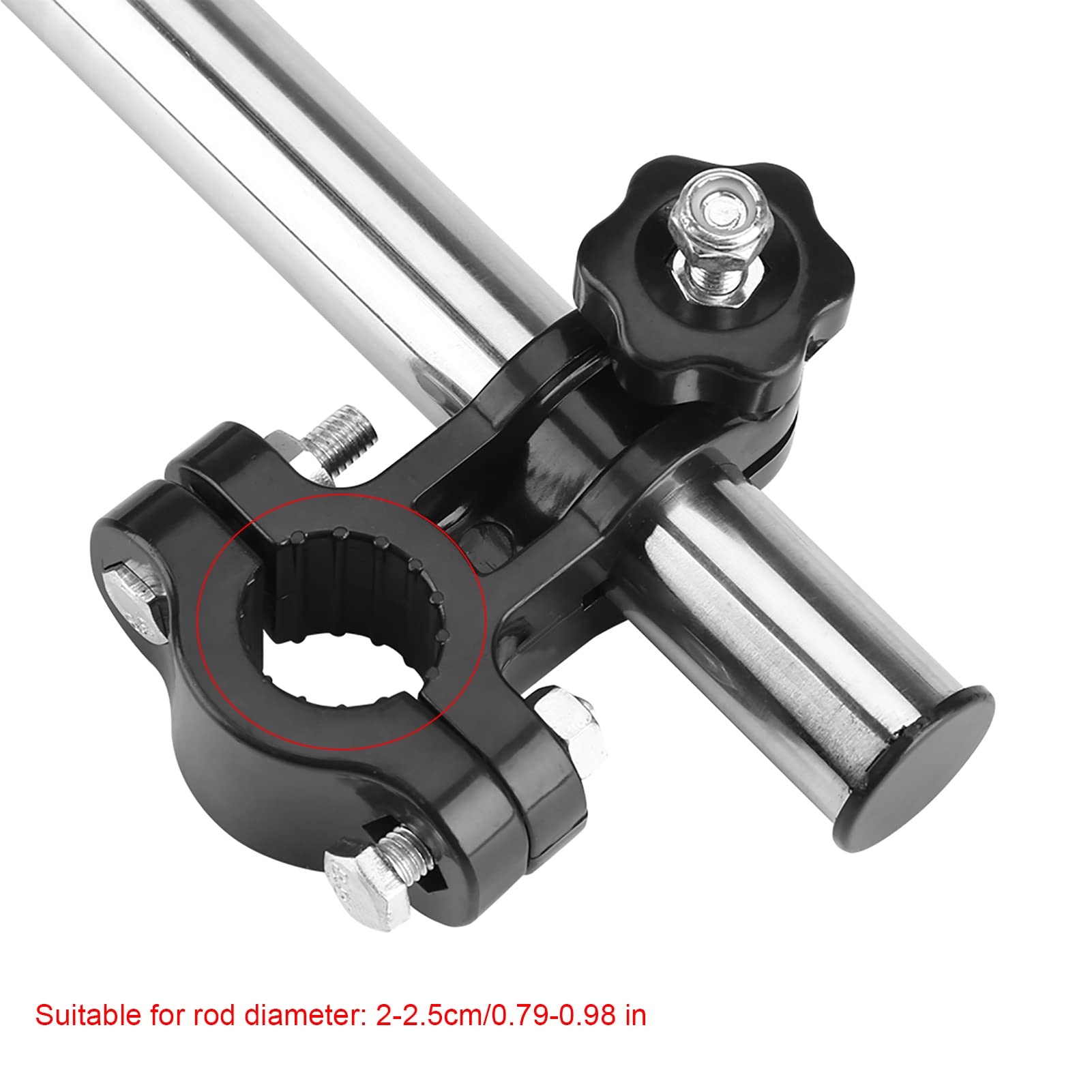 360° Adjustable Stainless Steel Umbrella Mount Holder for Wheelchair, Bicycle & Rollator - Black Stretch Umbrella Stand for Outdoor Activities, Rain Protection & Sun Shade