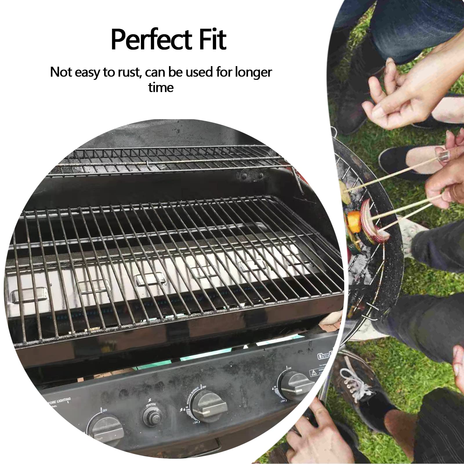 Hongso 27 Inch Porcelain Coated Steel Heat Plate Replacement - Compatible with Charbroil, Kenmore & Other Gas Grill Models | Durable & Rust-Resistant for Outdoor BBQ Cooking & Grilling