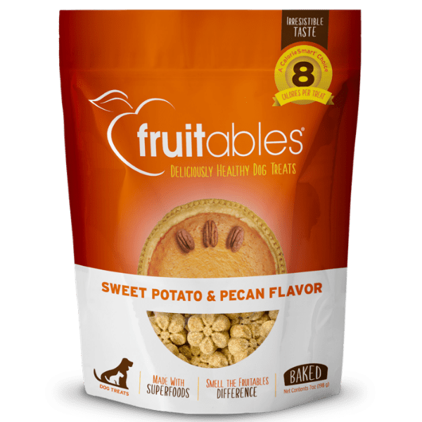 Fruitables Baked Sweet Potato & Pecan Dog Treats - Healthy Natural Dog Snacks for Training & Rewards - Perfect for Small, Medium & Large Breeds