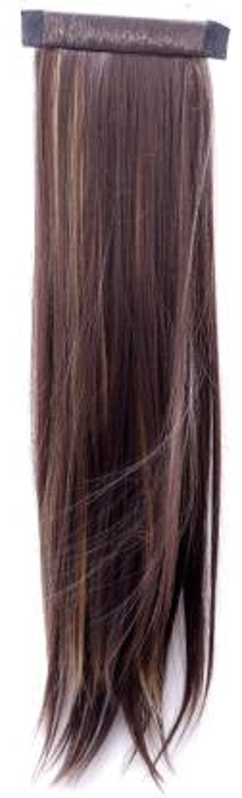 High-Quality Straight Golden Highlight Ponytail Hair Extension - Perfect for Parties, Weddings & Everyday Styling