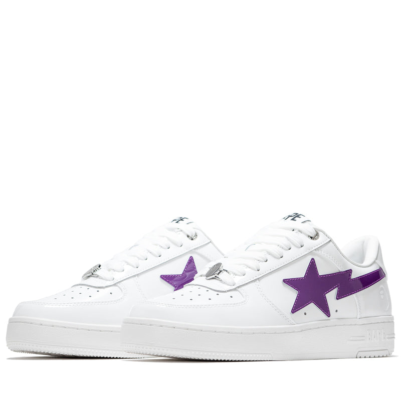 Bape Sta M2 Sneakers in White & Purple - Stylish Streetwear for Men | Perfect for Casual Outfits & Urban Fashion