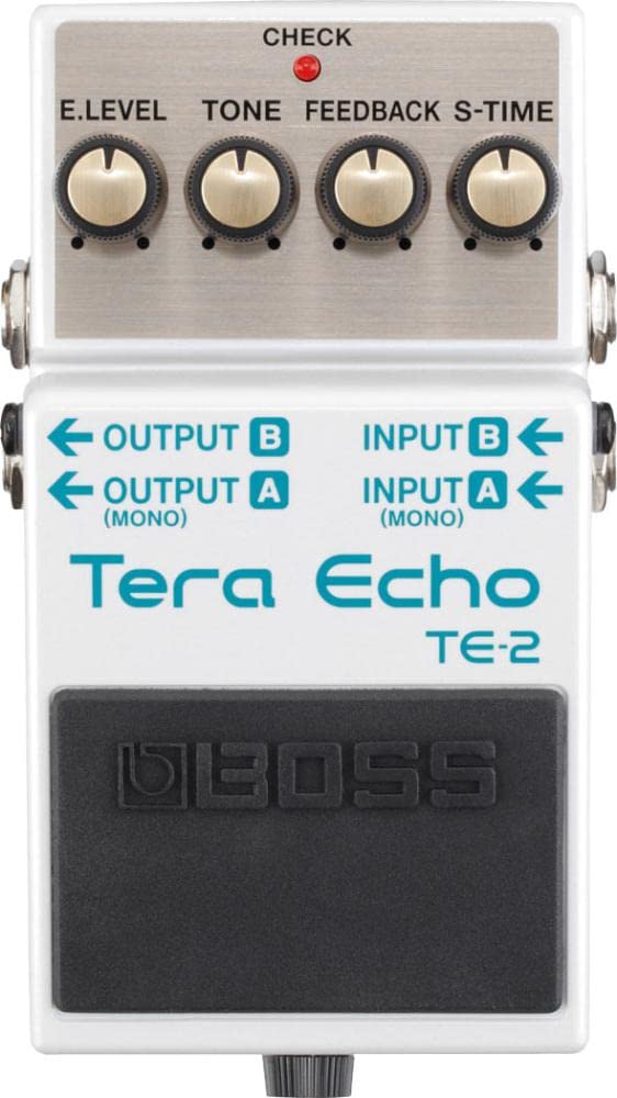 Boss TE-2 Tera Echo Pedal - Guitar Effects Pedal for Ambient & Spacey Soundscapes | Perfect for Studio Recording & Live Performances