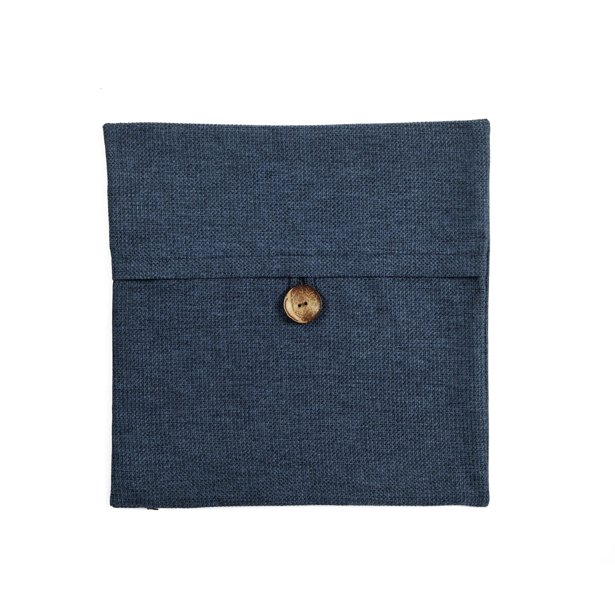 Linen Texture Woven Button Decorative Pillow Cover - Soft Bohemian Style Cushion Case for Sofa, Bed, Living Room & Home Decor