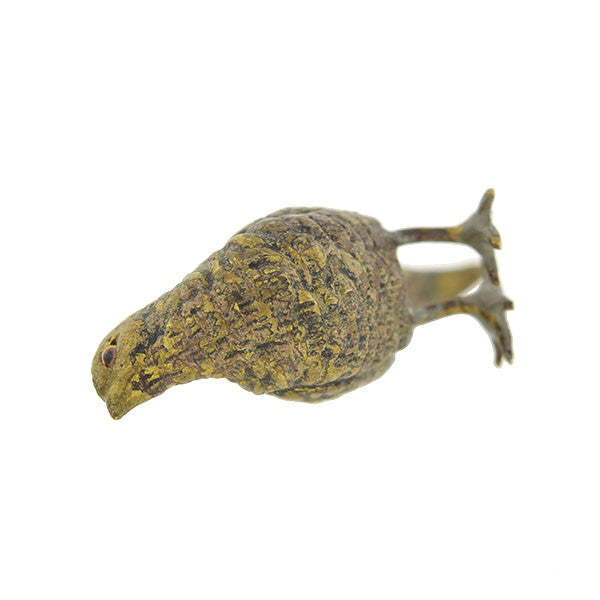 Victorian Vienna Bronze Pheasant Bird Miniature Sculpture - Handcrafted Antique Home Decor for Living Room, Office & Gift Giving
