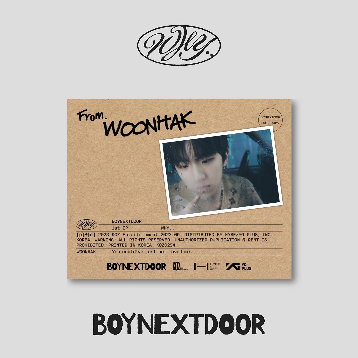 BOYNEXTDOOR 1st EP Album 'WHY..' (Letter Version) - K-Pop Collectible for Fans, Perfect for Display and Gift Giving