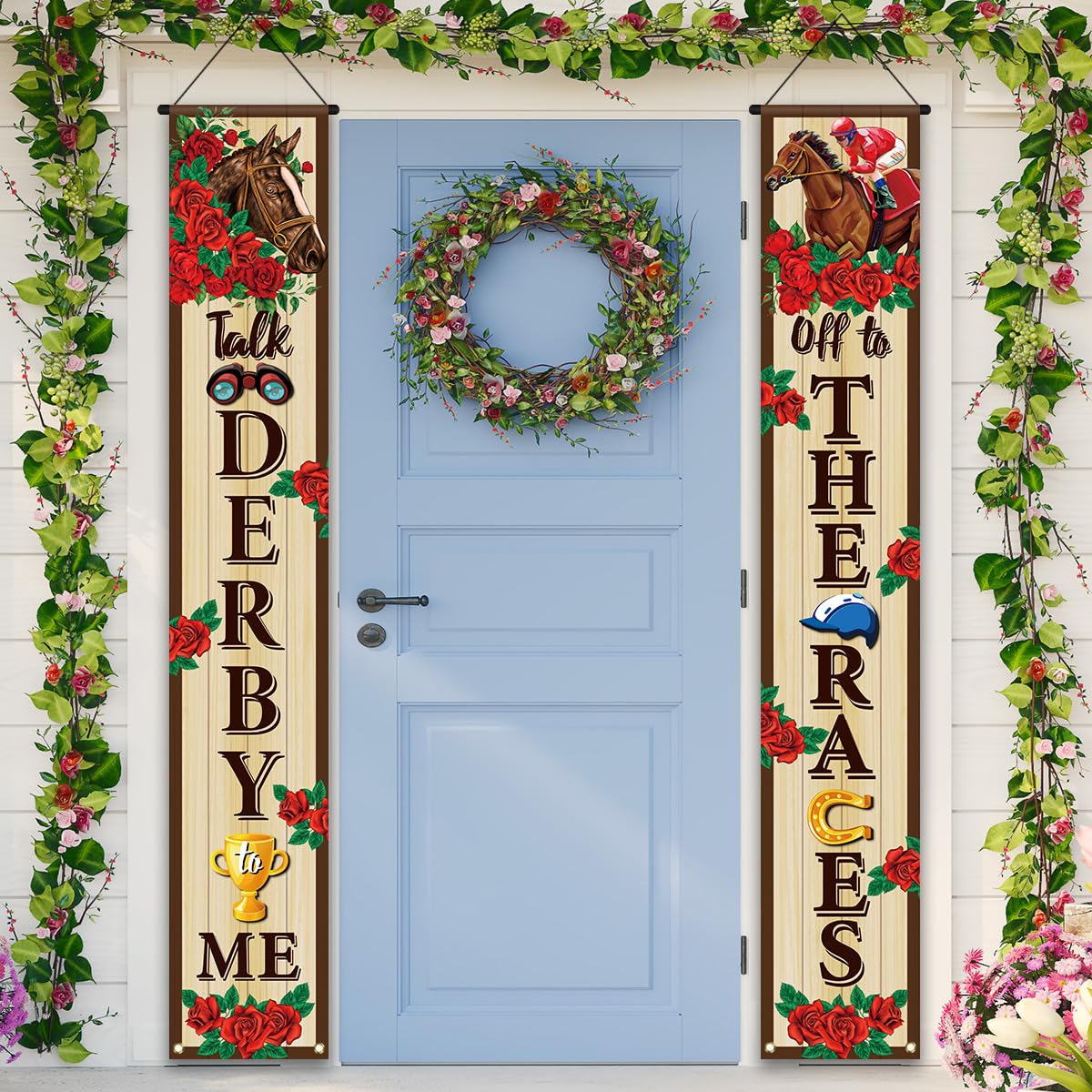 Kentucky Decorations & Party Supplies - Kentucky Door Cover, Banner, Party Favors for Home, Derby, Bridal Shower & Game Day Decor