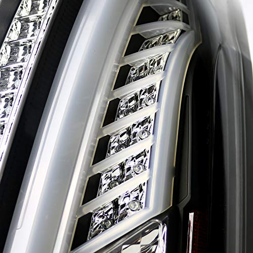 Spec-D Tuning Black LED Tail Lights for 2003-2007 Cadillac CTS - Left & Right Pair Assembly - Enhanced Visibility & Style for Night Driving & Custom Car Upgrades