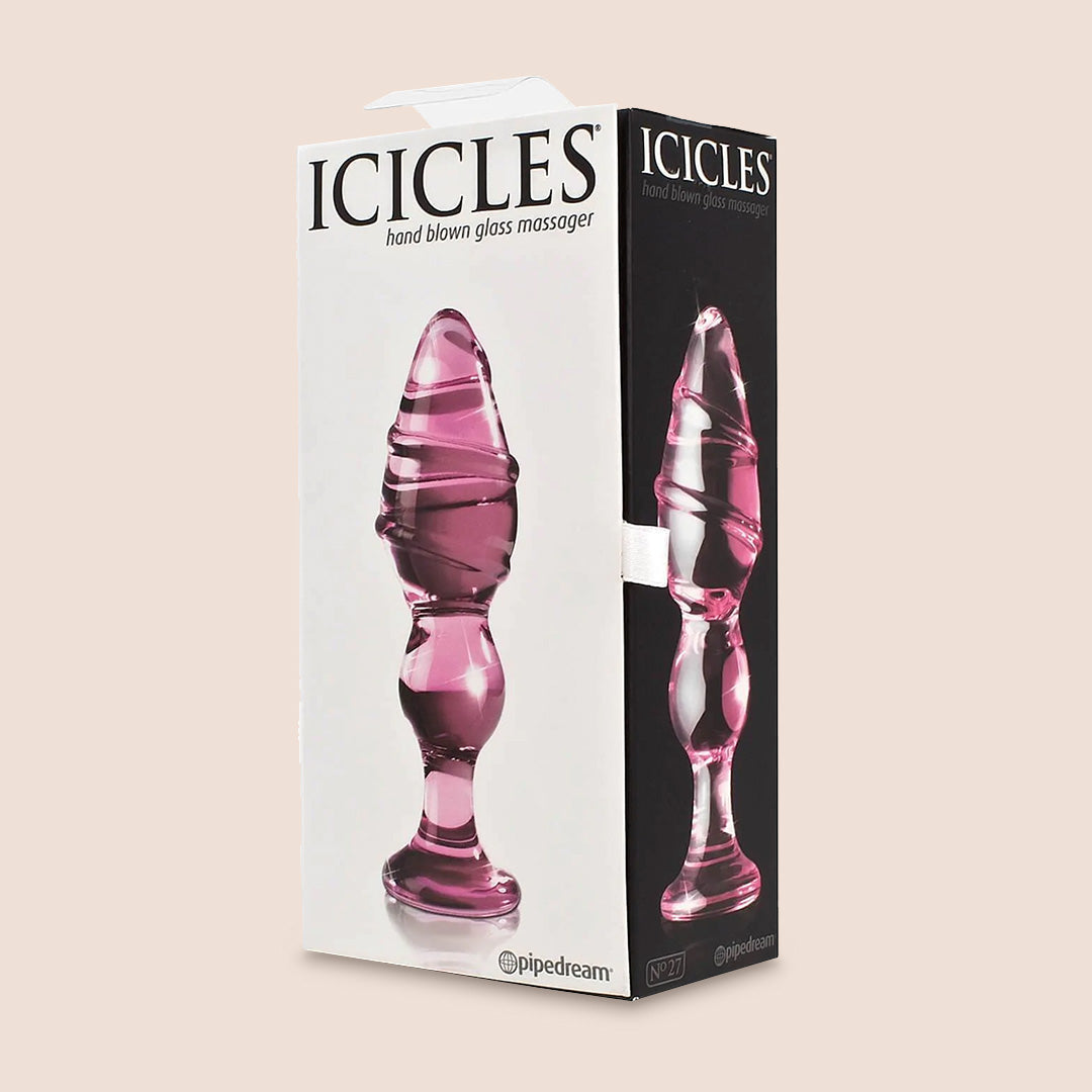 Icicles No. 27 Glass Plug - Premium Glass Body Jewelry for Stretching & Piercing - Perfect for Ear Gauges, Septum & Body Piercings