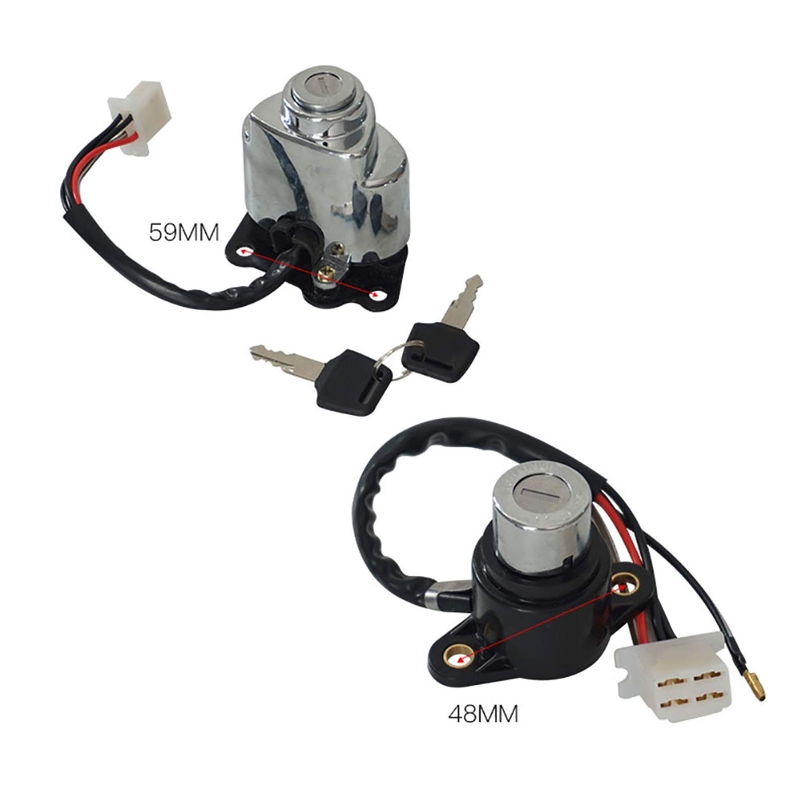 Ignition Switch Fuel Gas Tank Cap Cover Helmet Steering Lock Key Set Compatible for Honda Shadow VLX 600 VT400 Steed VLX 400 - Motorcycle Security & Replacement Parts for Riding & Maintenance
