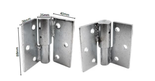 Heavy Duty Zeus Security Gate Hinges - High Strength Stainless Steel Hinges for Gates, Fences & Doors - Perfect for Outdoor, Commercial & Industrial Use