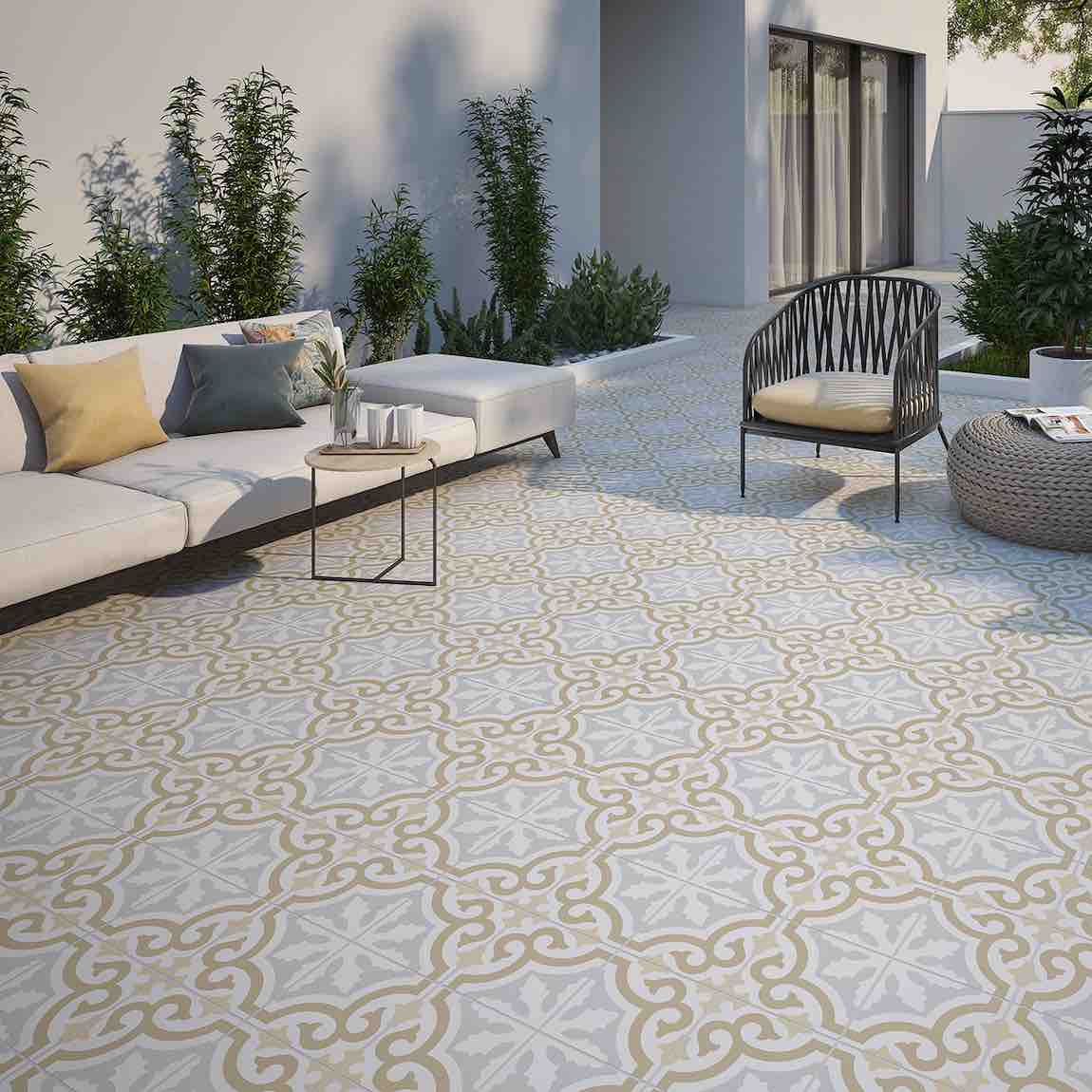 8x8 Patterned Warm Tile - Perfect for Kitchen Backsplash, Bathroom Flooring & Home Decor