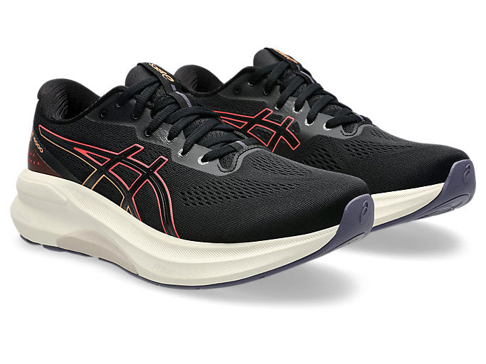 ASICS GT-4000 4 Women's Running Shoes (D Width) - Black/Coral Reef | Lightweight Cushioned Sneakers for Jogging, Gym & Daily Wear