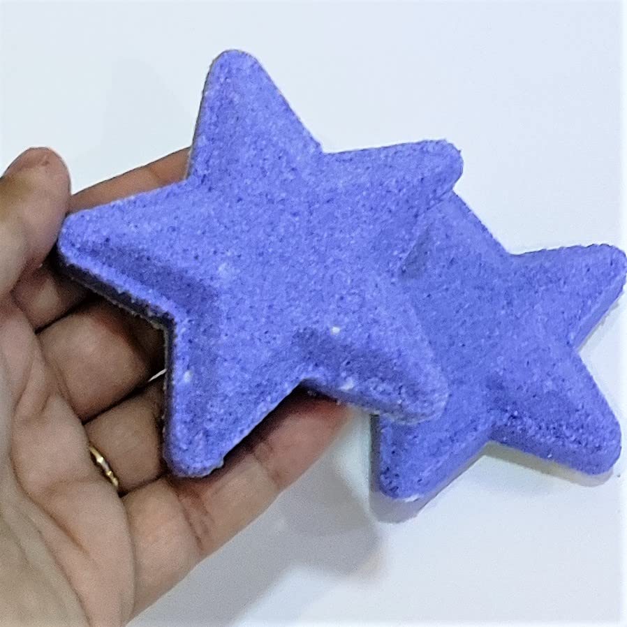 Kids Star Shaped Bath Bombs Set of 2 - Jojoba Oil Enriched Birthday/Christmas/Raksha Bandhan Gifts - Fun Bath Fizzies for Children's Relaxation & Party Favors