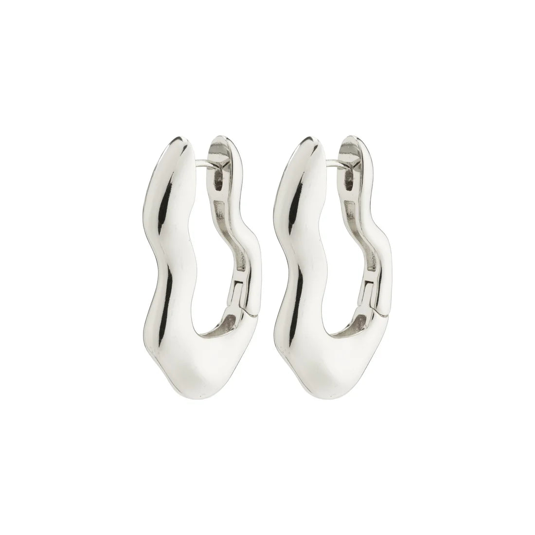 Pilgrim Silver & Gold Plated Wavy Earrings for Women - Trendy Boho Dangle Drop Earrings for Party, Wedding & Everyday Wear