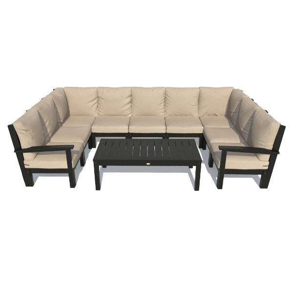 Custom 10-Piece Deep Seating Sectional Sofa Set with Coffee Table - Perfect for Large Living Rooms, Family Gatherings & Outdoor Patio Conversations