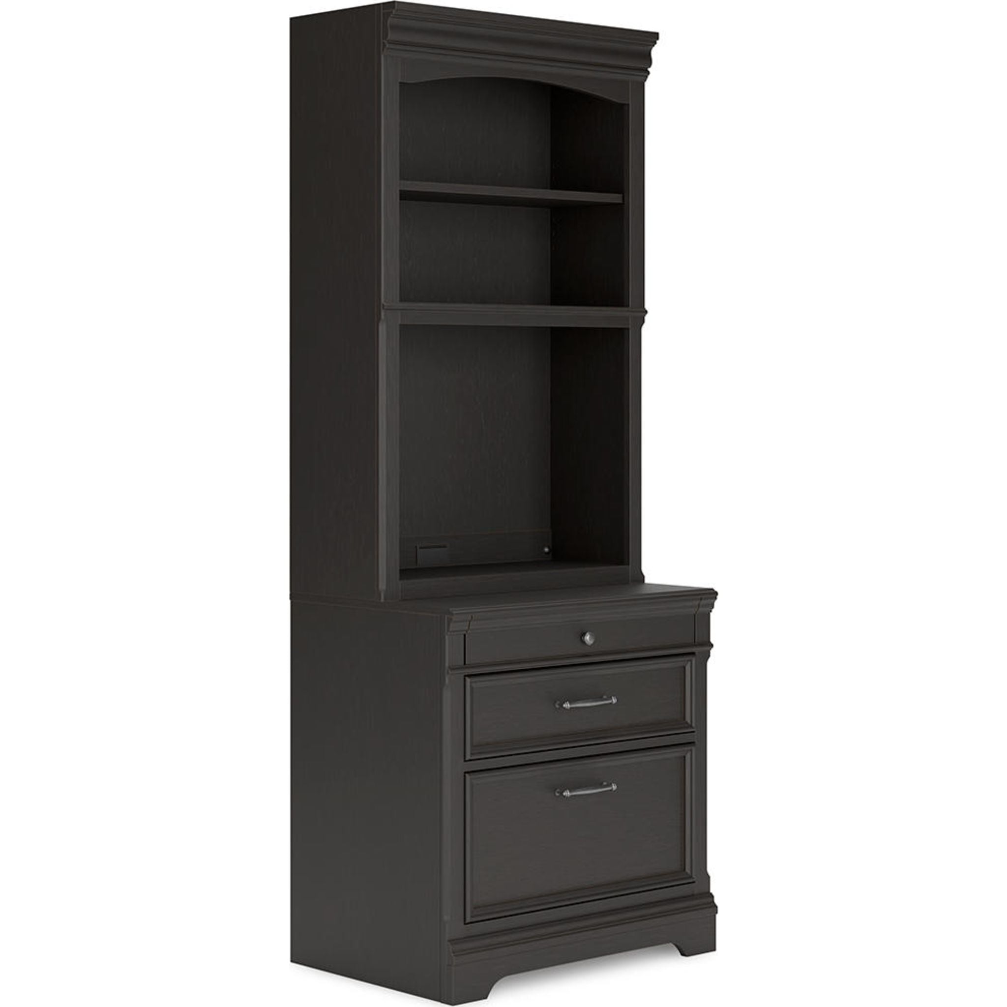 Beckincreek Black Bookcase - Modern Wooden Bookshelf for Home, Office & Library | Stylish Storage Solution for Books, Decor & More