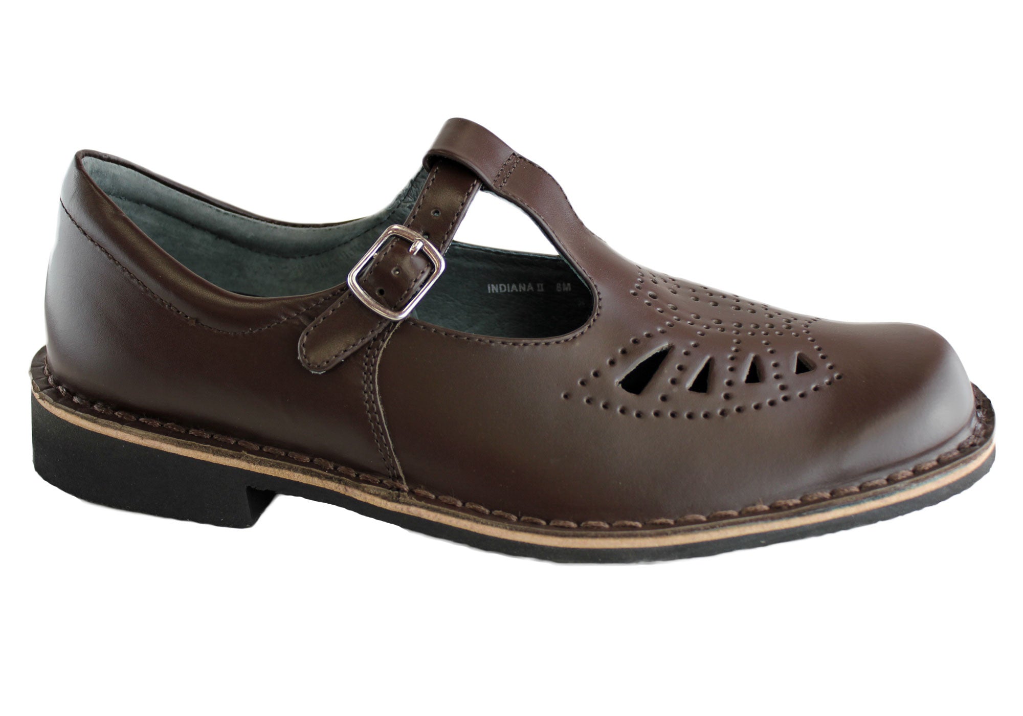 Harrison Indiana II T-Bar Leather School Shoes for Senior & Youth - Comfortable & Durable for Classroom, Daily Wear & Special Occasions