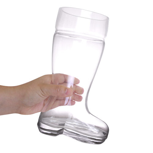 BarConic® 45 oz Glass Beer Boot - German Style Beer Mug with Handle - Perfect for Oktoberfest, Parties & Gifts - Das Boot Drinking Vessel for Beer Lovers