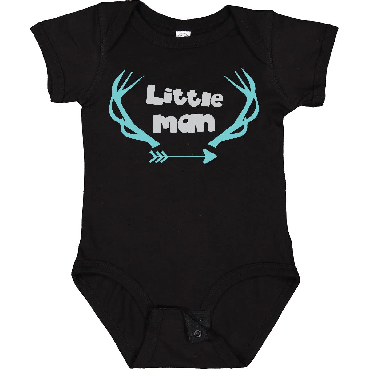 Inktastic Little Man Deer Antlers Arrow Baby Bodysuit - Cute Infant Outfit for Boys, Baby Shower Gift, Newborn Photography, and Everyday Wear
