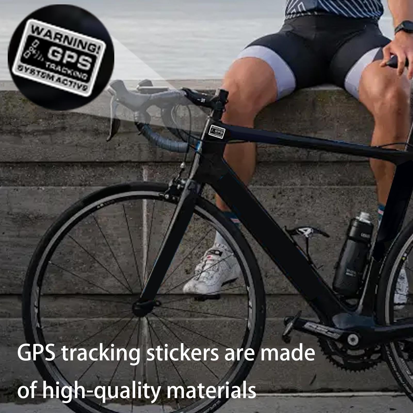 Waterproof Anti-Theft GPS Tracker Sticker for Cars - Small Security Warning Sign with Alarm System | Perfect for Vehicle Protection, Parking Security & Theft Deterrence