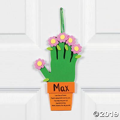 DIY Handprint Flower Craft Kit for Kids - Make 12 Personalized Mother's Day Gifts - Perfect for Preschool Art Projects & Family Keepsakes