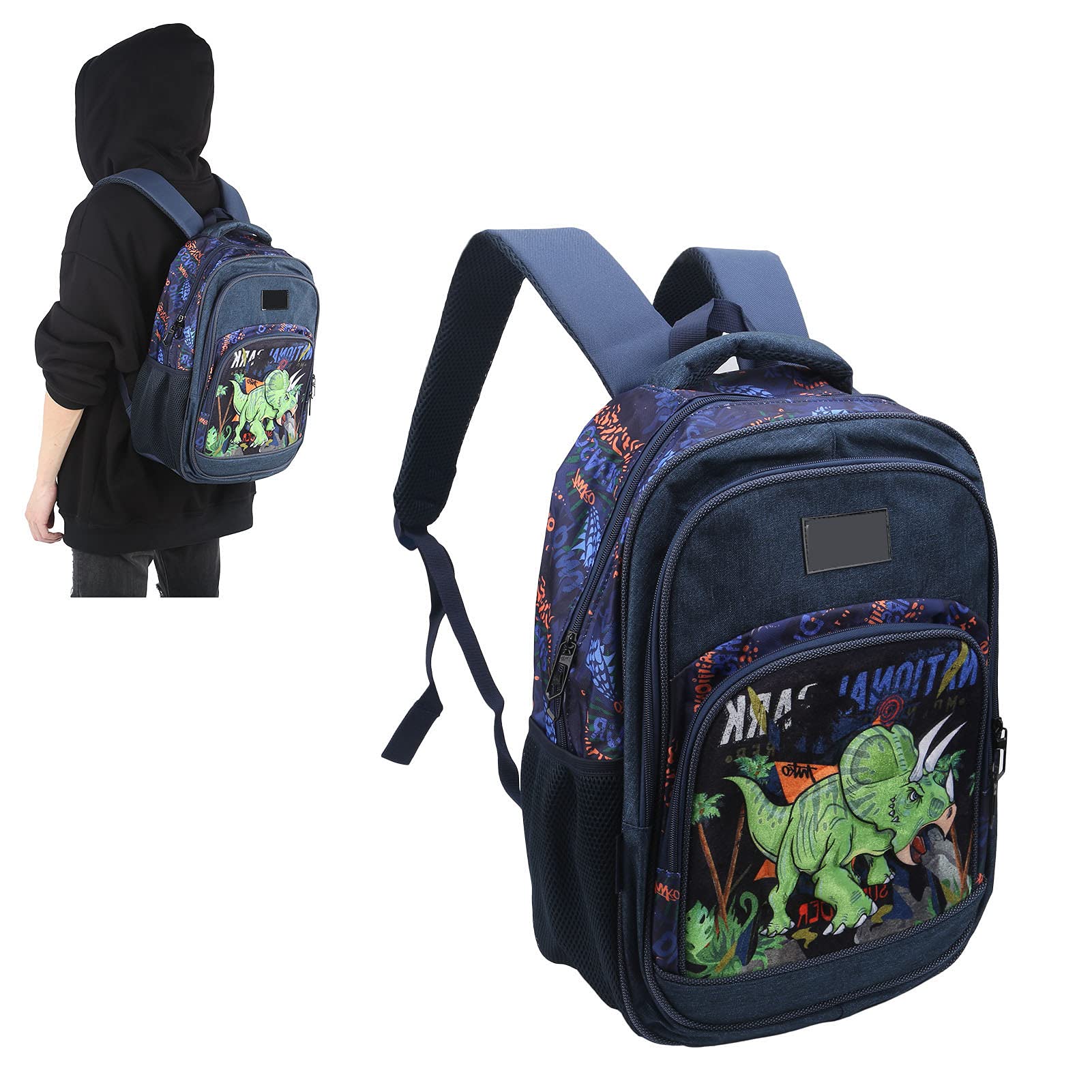Durable School Backpack with Smooth Zipper - Lightweight Book Bag for Students, Travel & Shopping (Dark Blue) - Perfect for Classrooms, College Campuses & Daily Commute